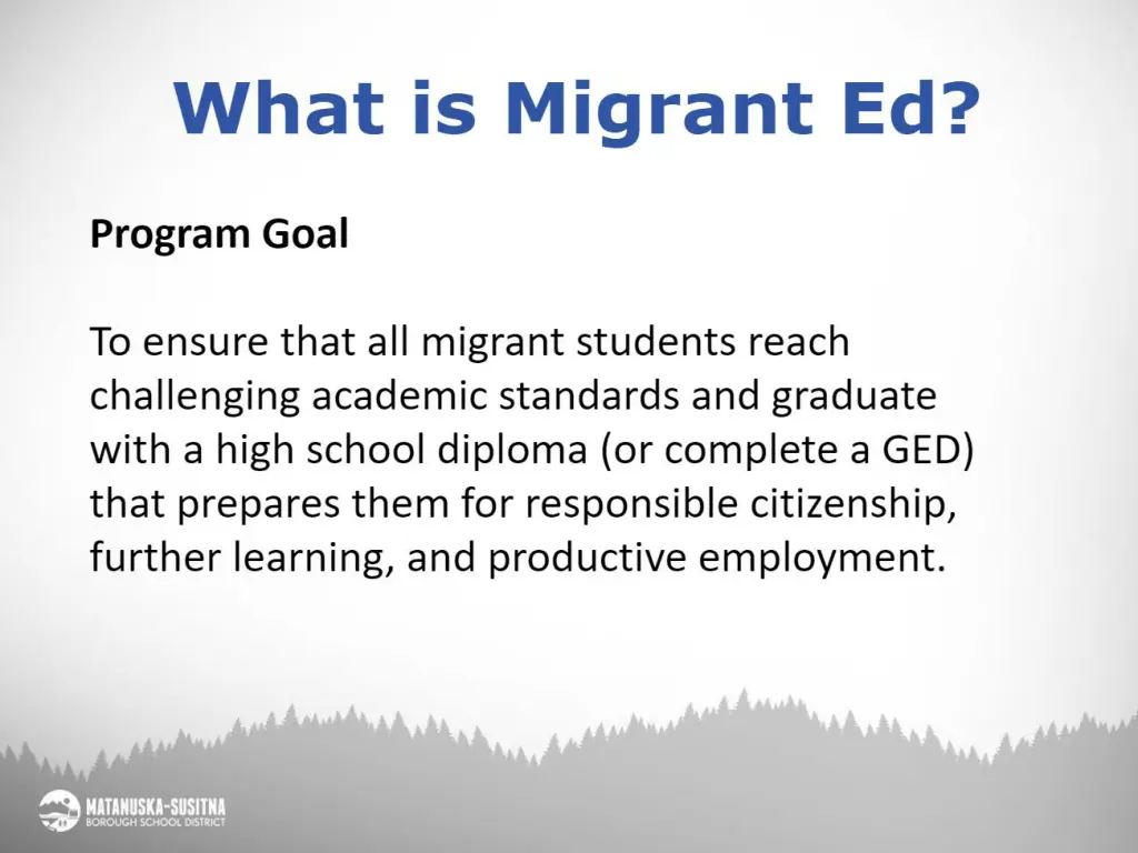 migrant education program goal