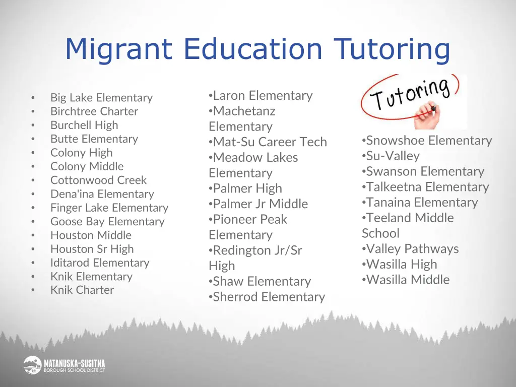 migrant education tutoring
