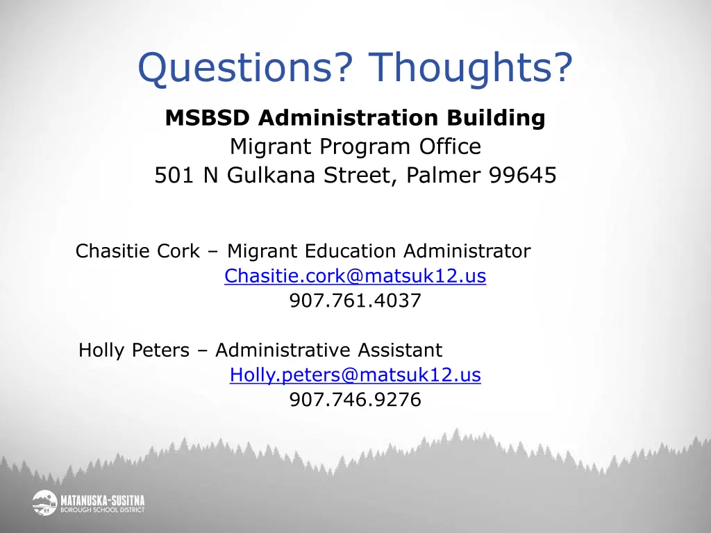 questions thoughts