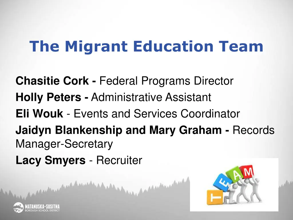 the migrant education team