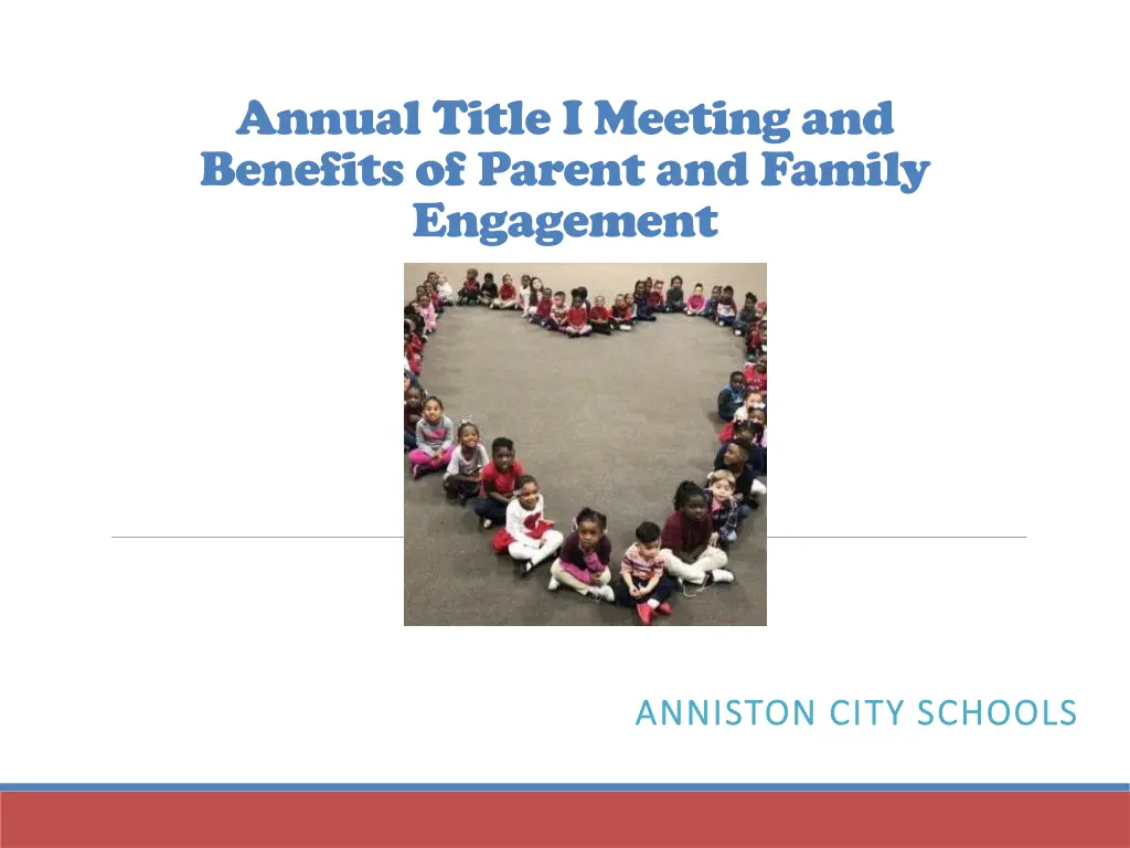 annual title i meeting and benefits of parent