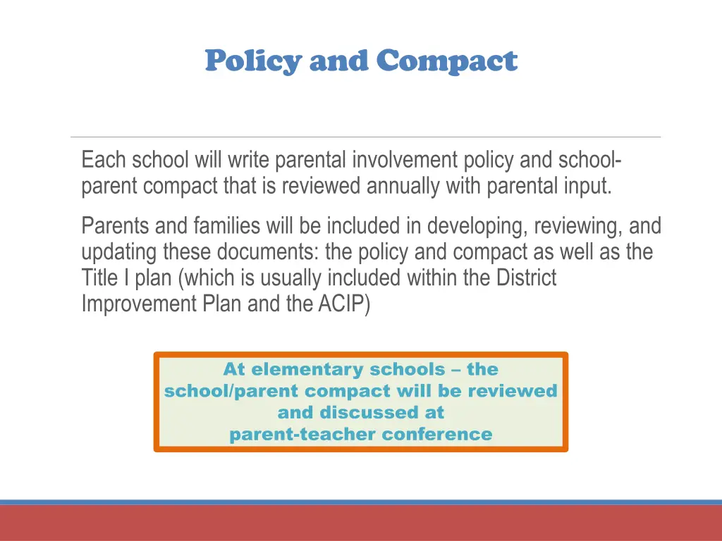 policy and compact