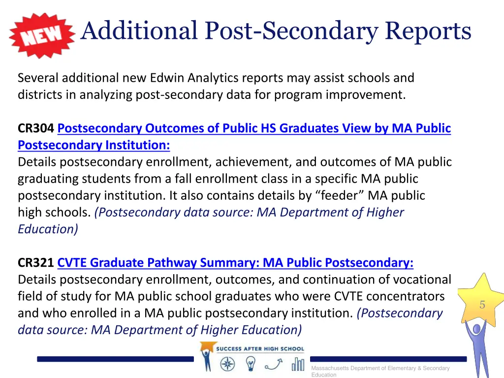 additional post secondary reports