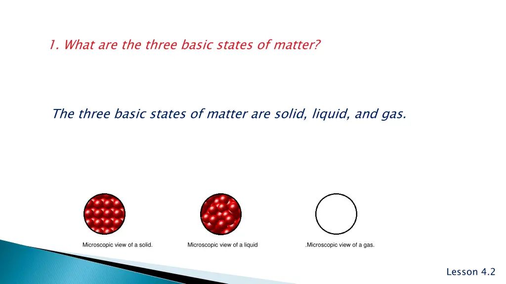 1 what are the three basic states of matter