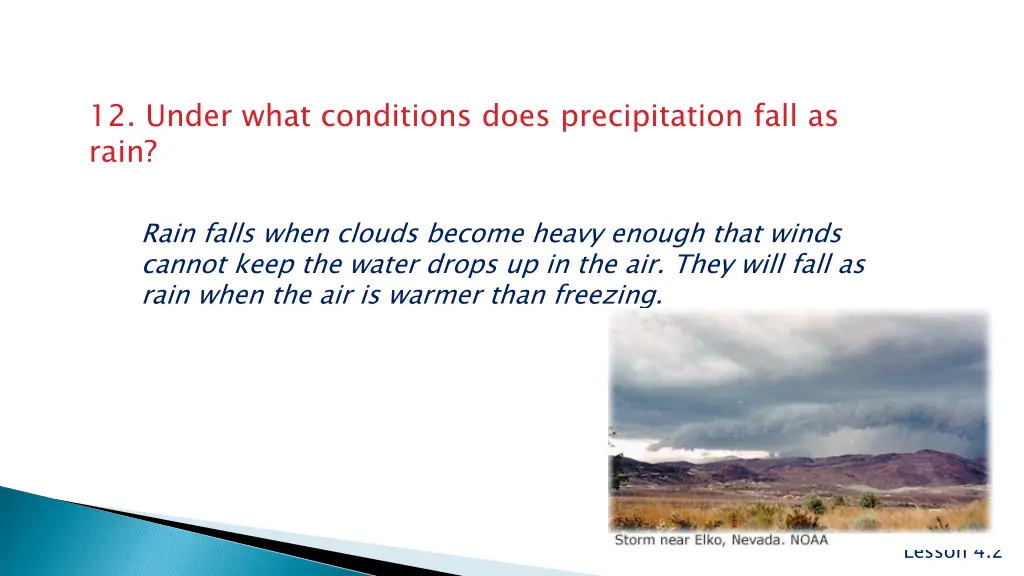 12 under what conditions does precipitation fall