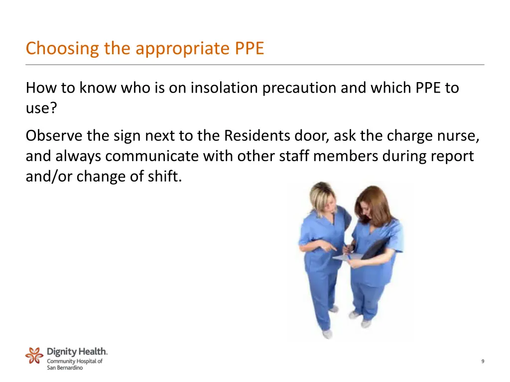 choosing the appropriate ppe