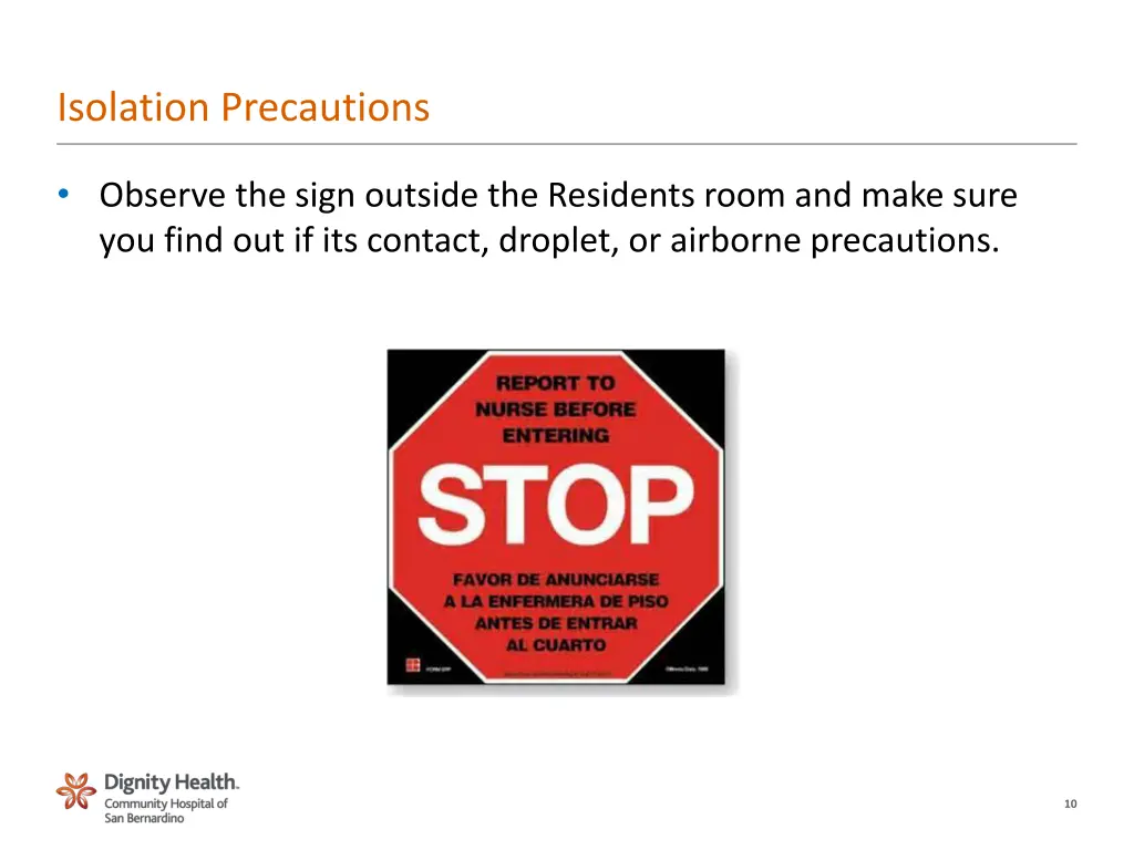 isolation precautions