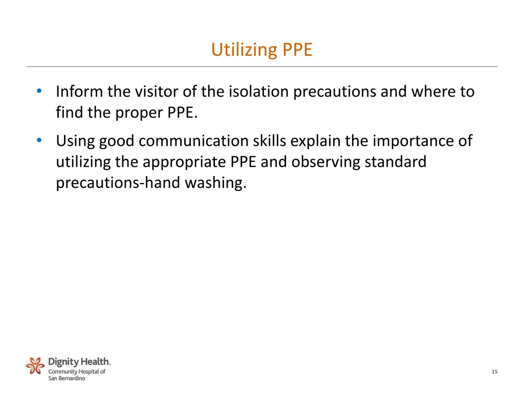 utilizing ppe