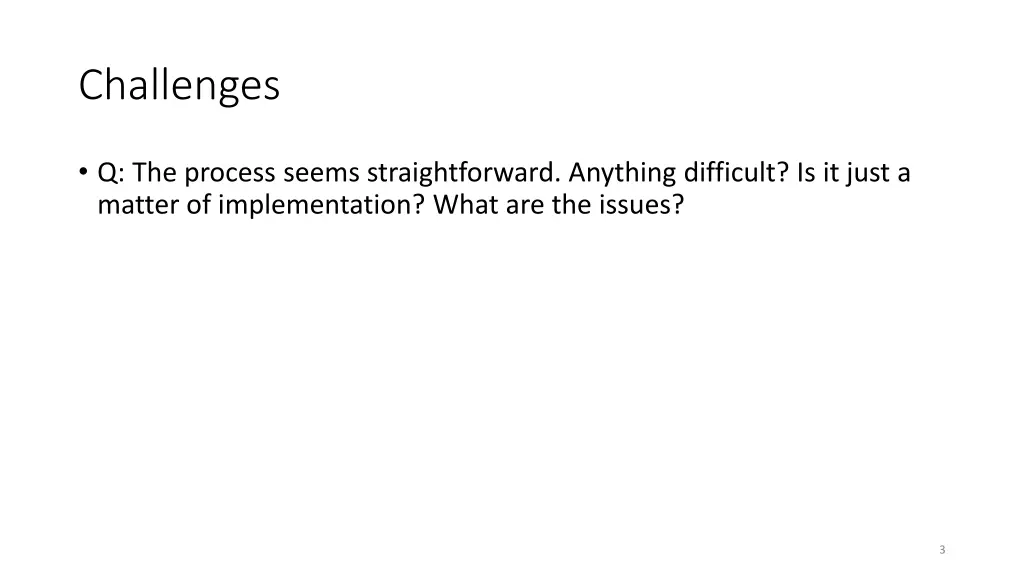 challenges