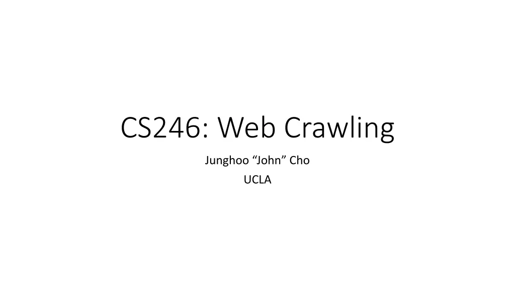 cs246 web crawling