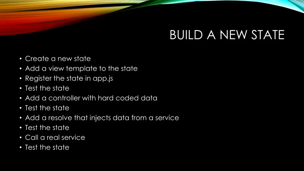 build a new state