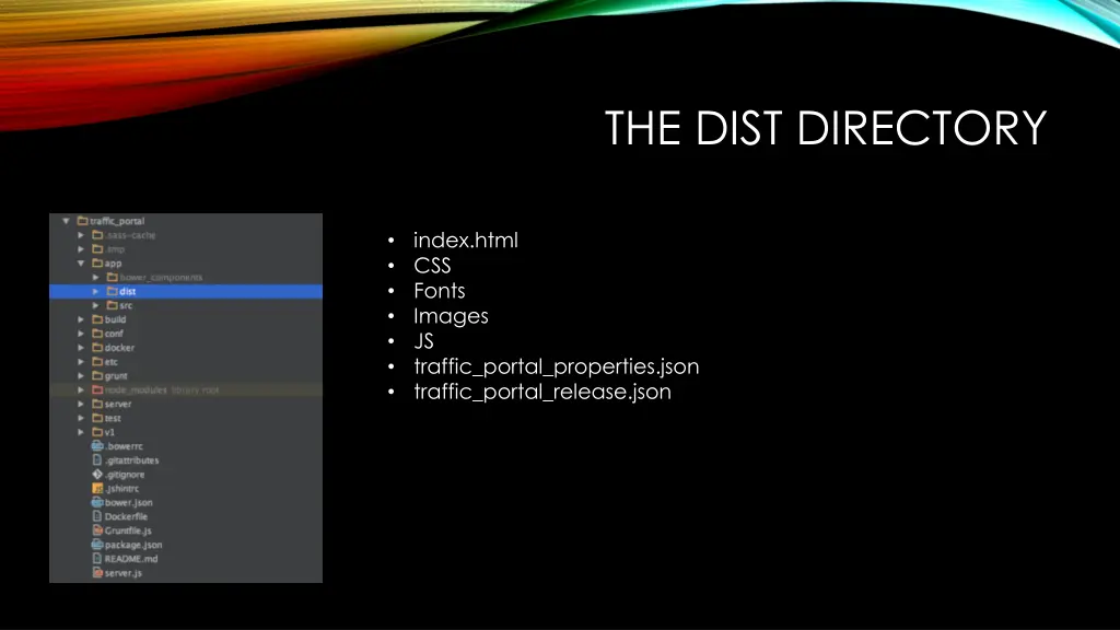 the dist directory