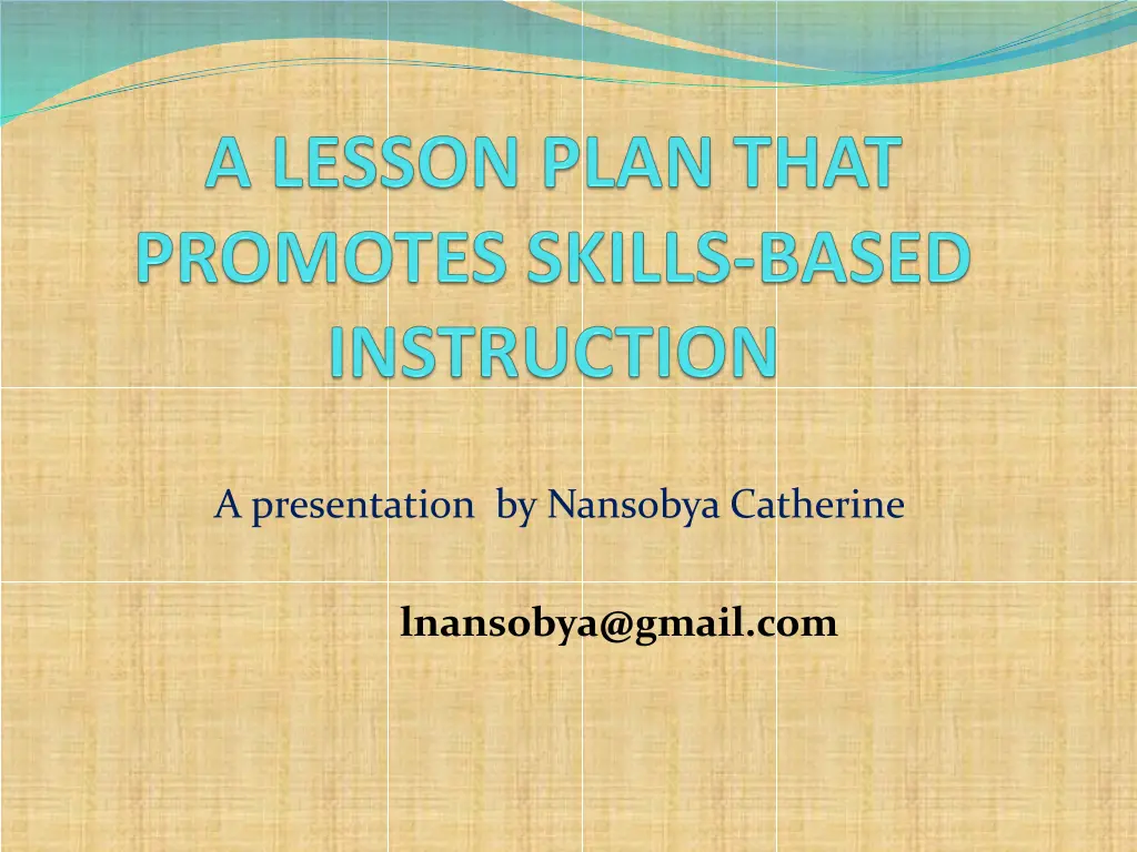 a presentation by nansobya catherine