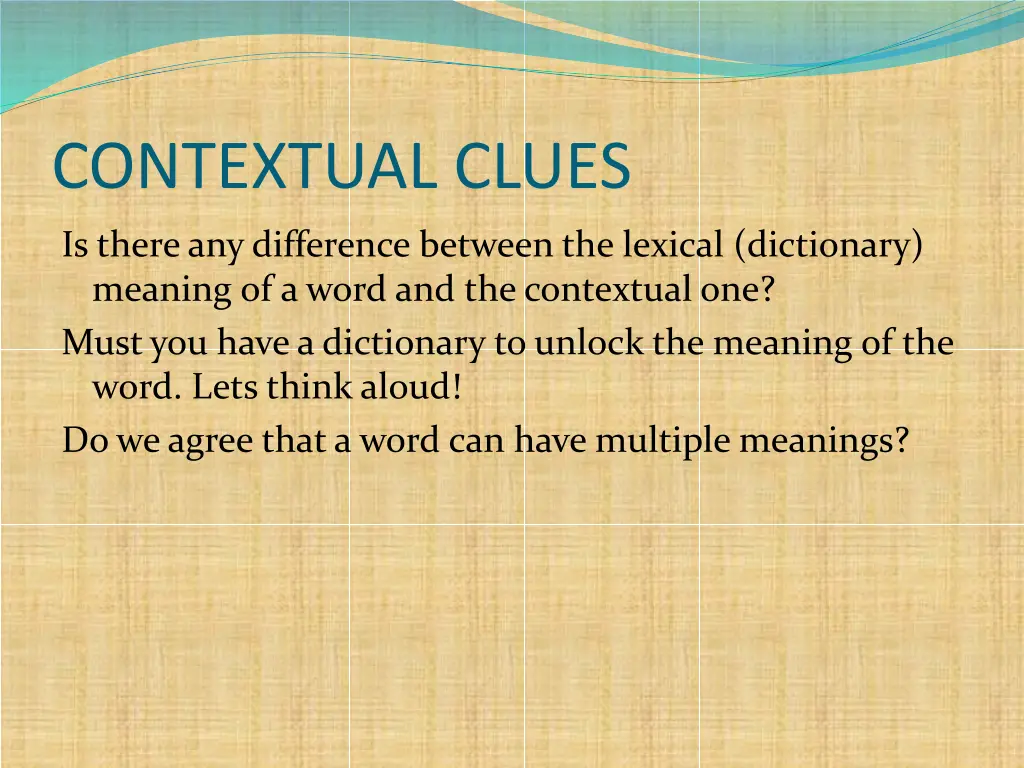 contextual clues