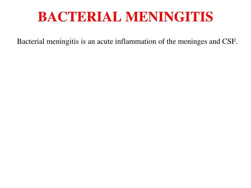 bacterial meningitis