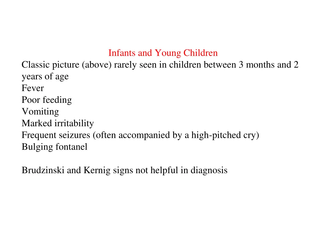 infants and young children