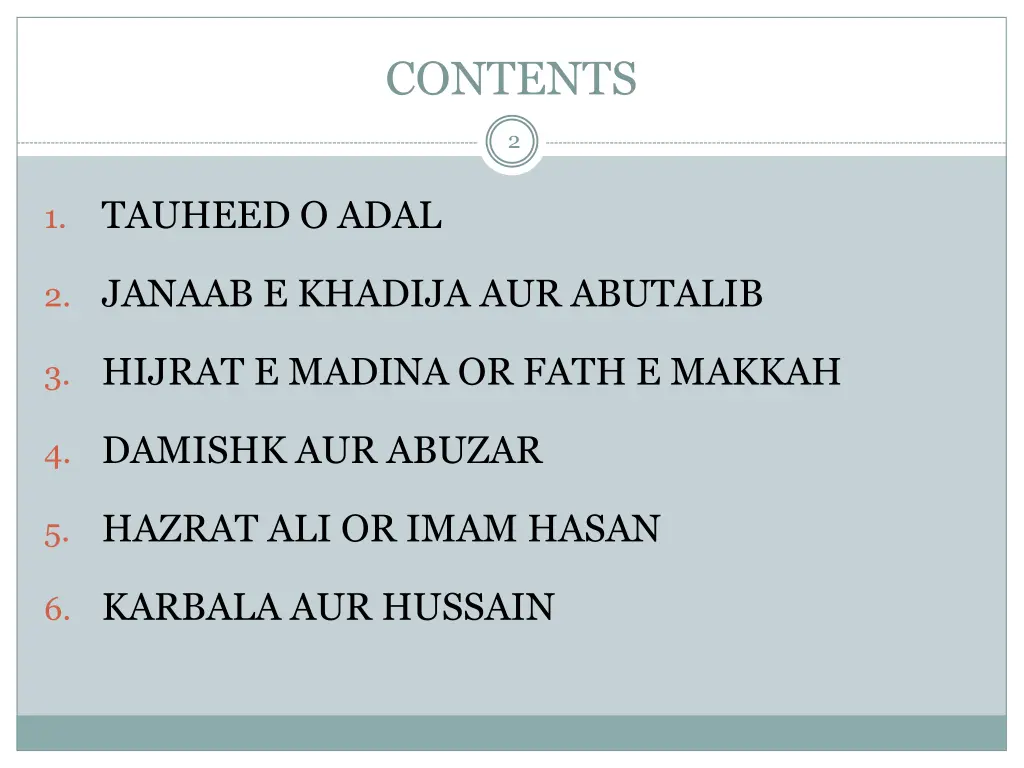 contents
