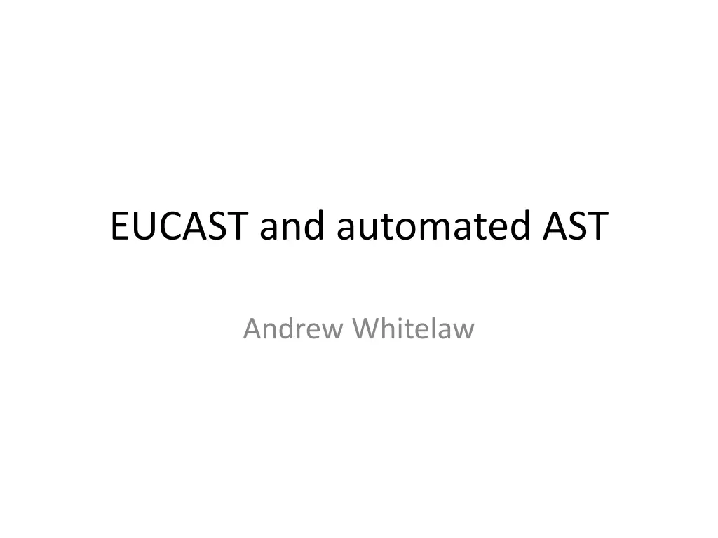 eucast and automated ast