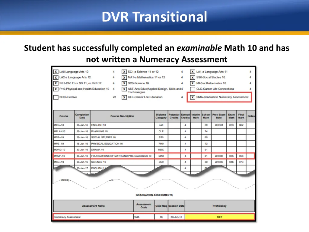 dvr transitional