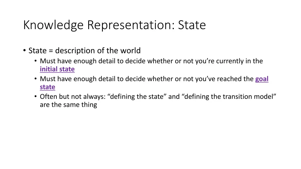 knowledge representation state