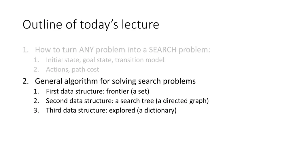outline of today s lecture 1