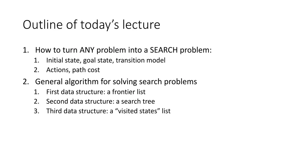 outline of today s lecture