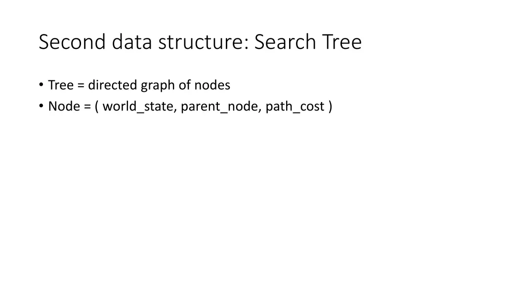 second data structure search tree