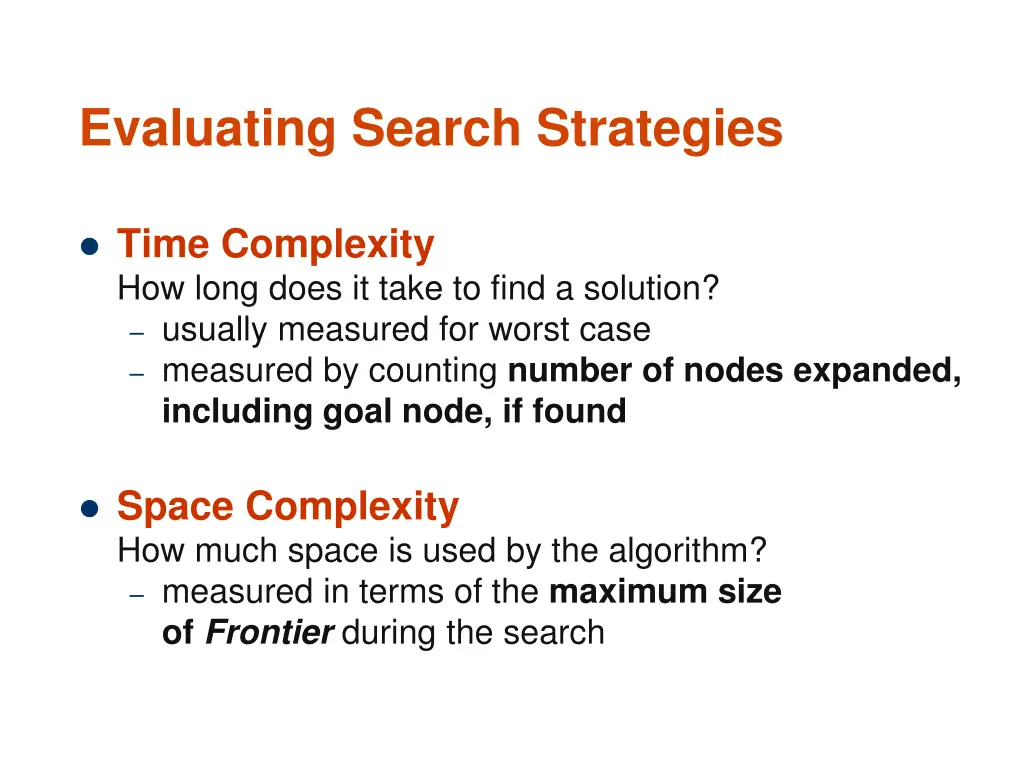 evaluating search strategies 1