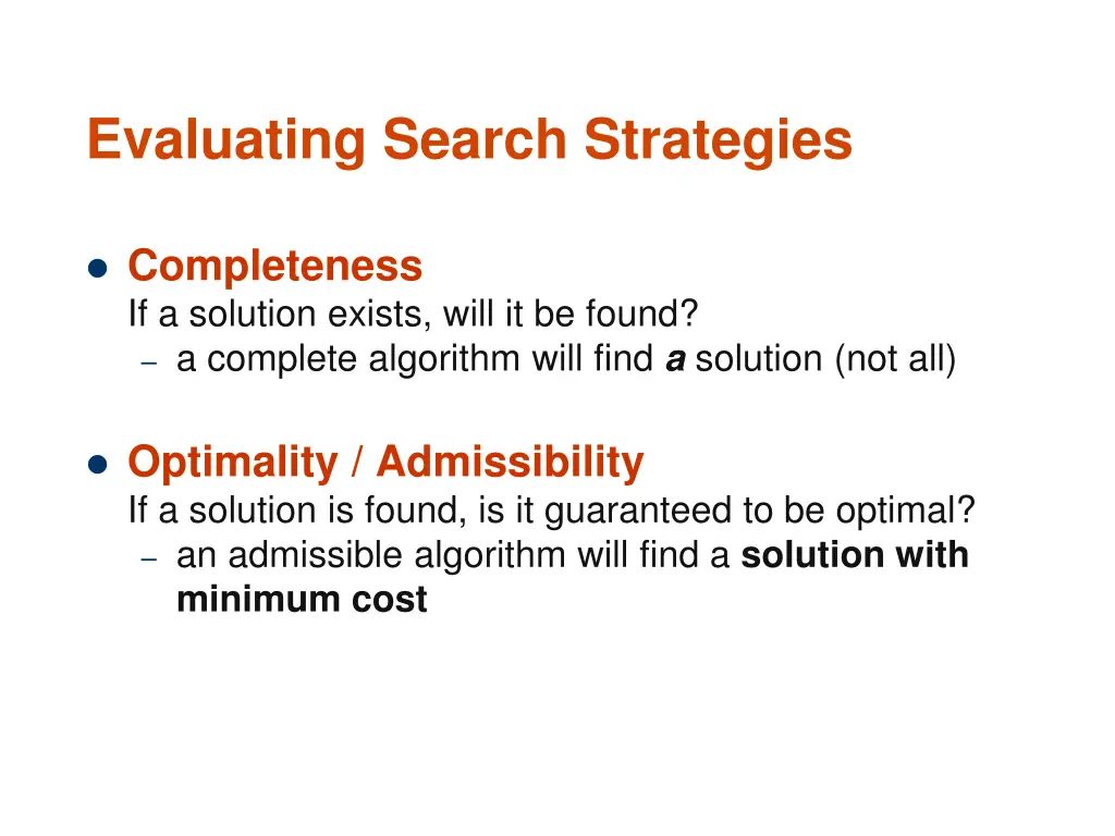 evaluating search strategies