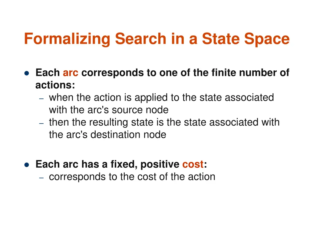 formalizing search in a state space 1