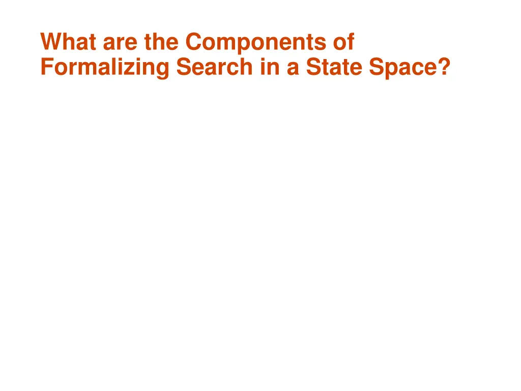 what are the components of formalizing search