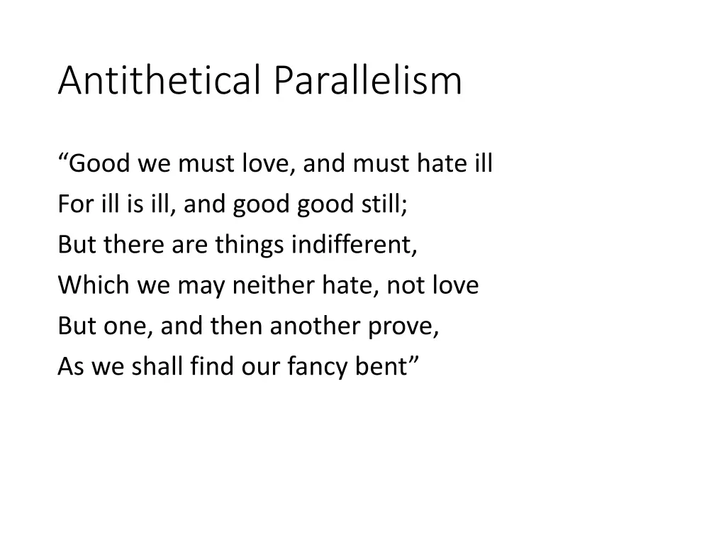 antithetical parallelism