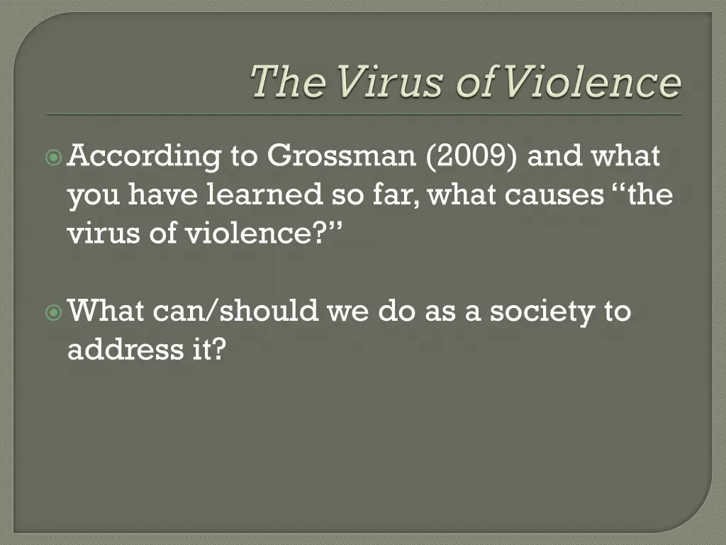 according to grossman 2009 and what you have