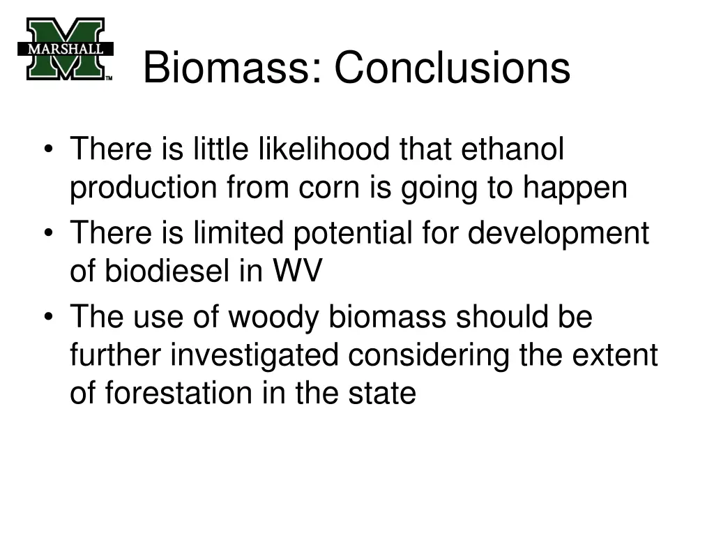 biomass conclusions