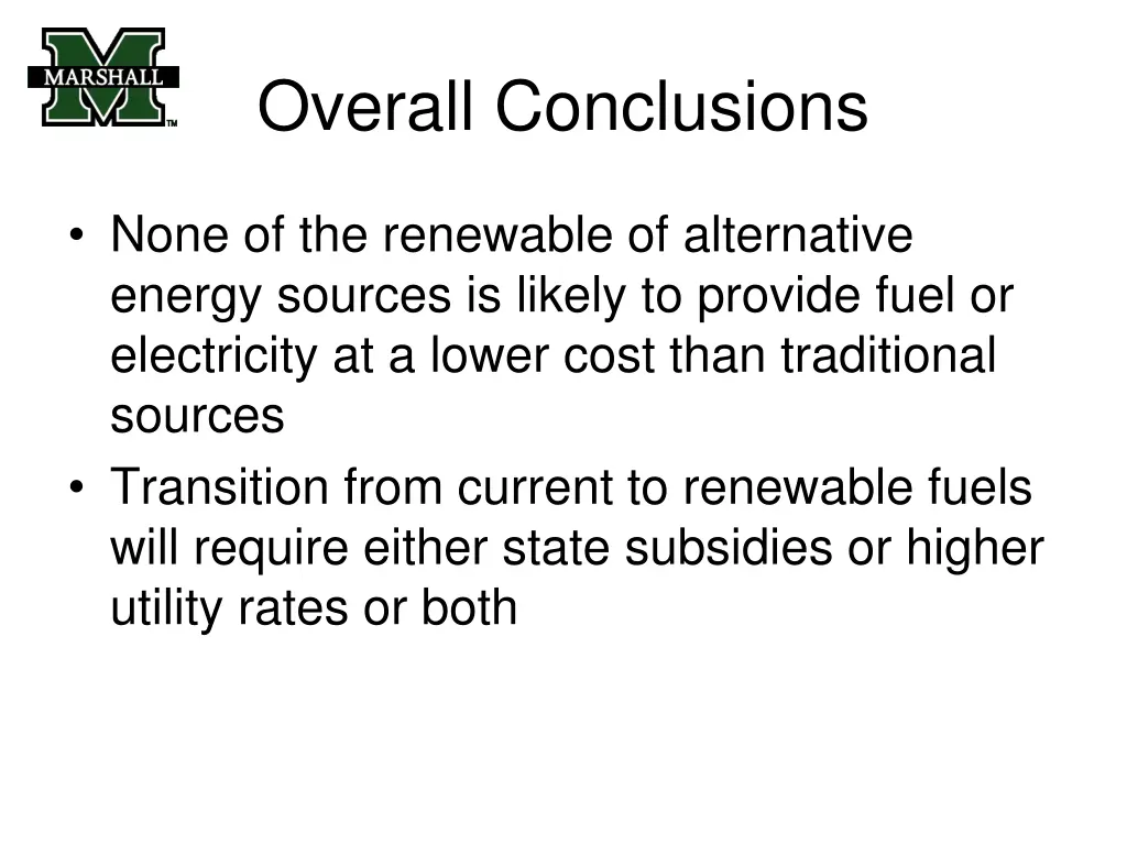 overall conclusions