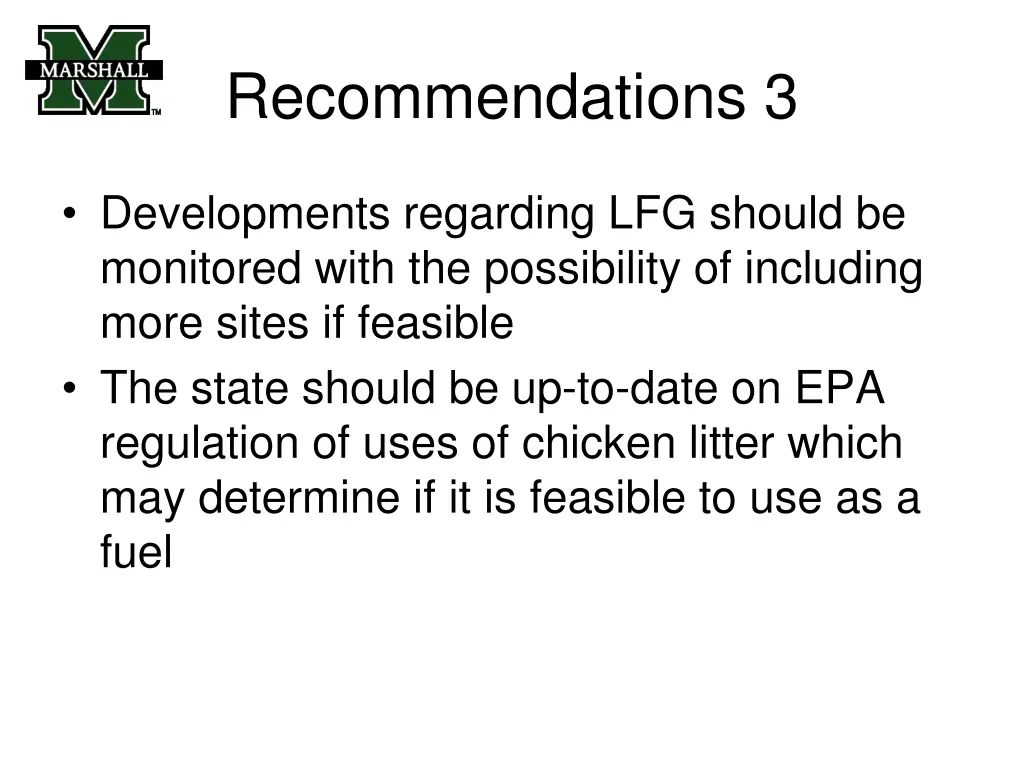 recommendations 3