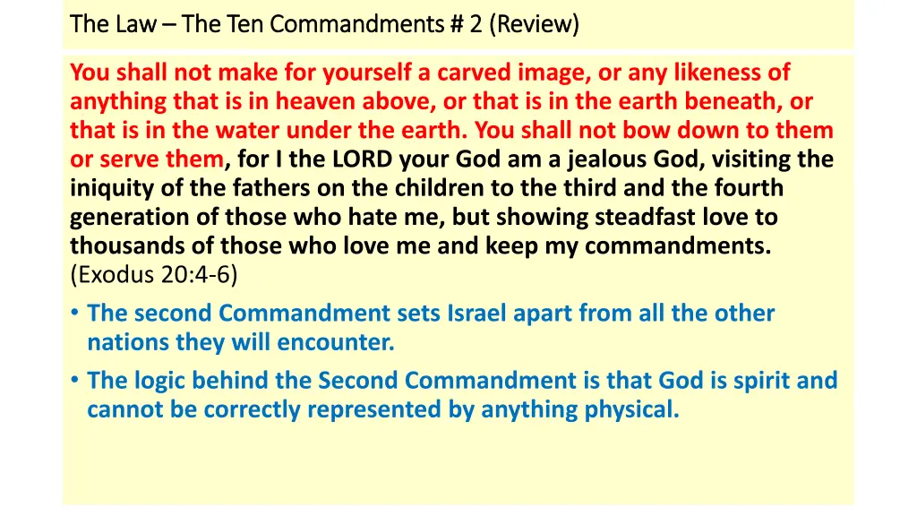 the law the law the ten commandments 2 review
