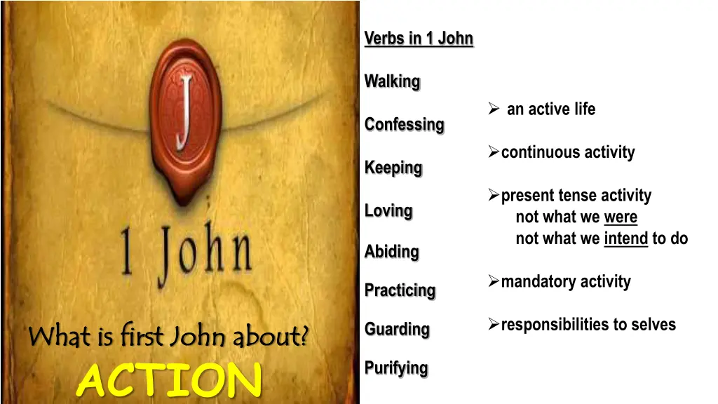 verbs in 1 john
