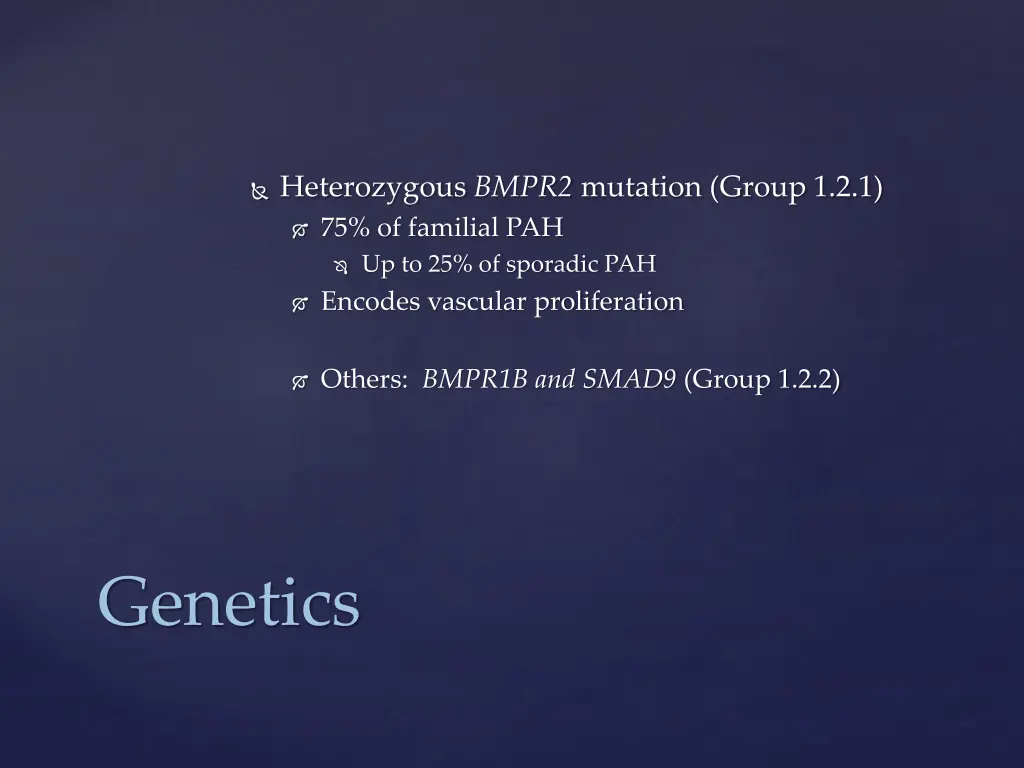 heterozygous bmpr2 mutation group 1 2 1