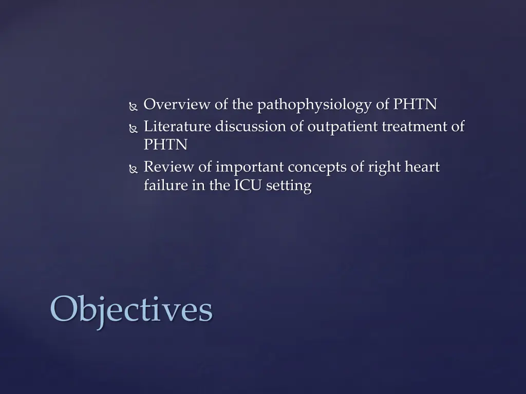 overview of the pathophysiology of phtn