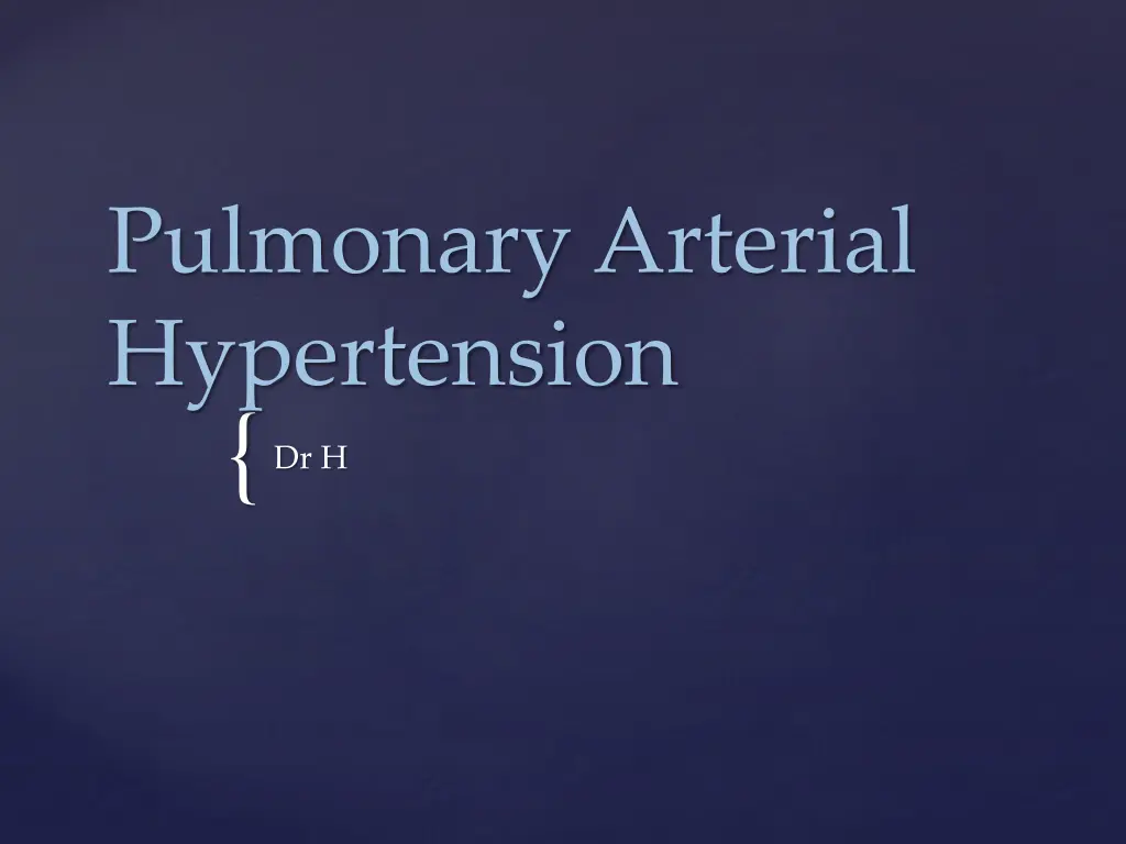 pulmonary arterial hypertension