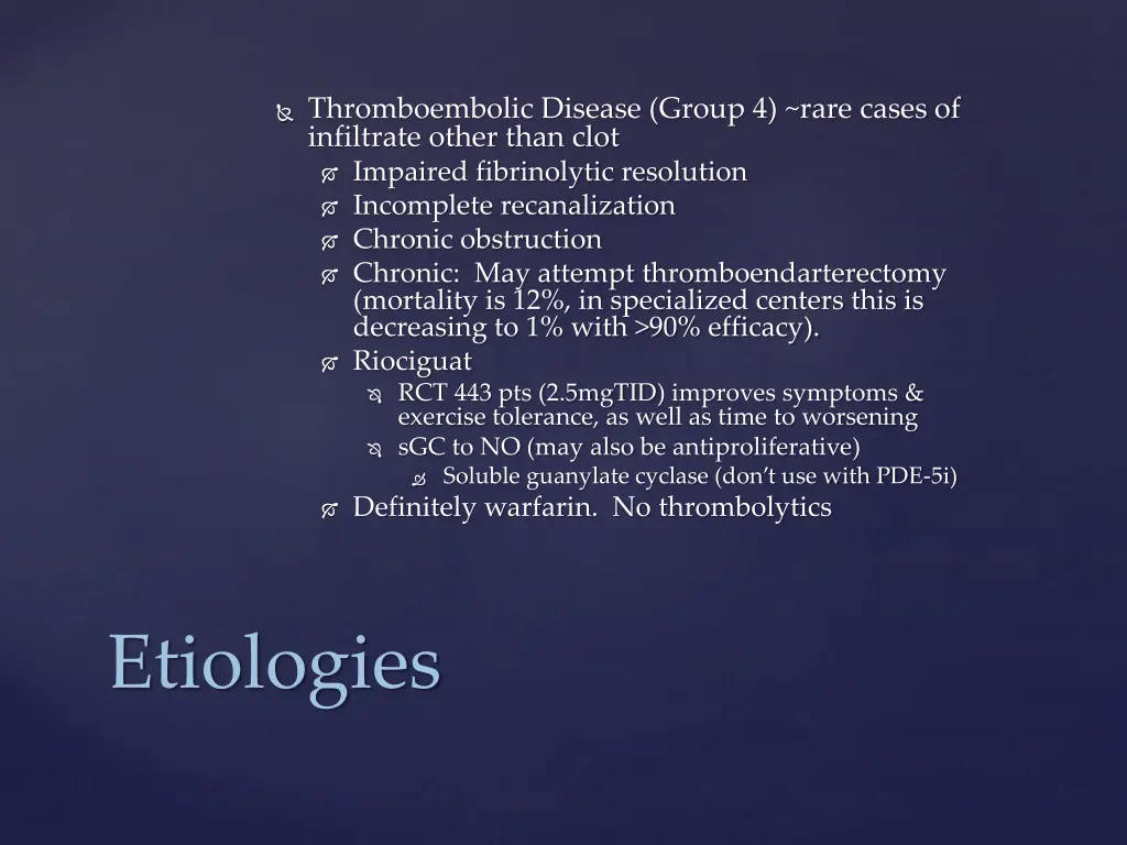 thromboembolic disease group 4 rare cases