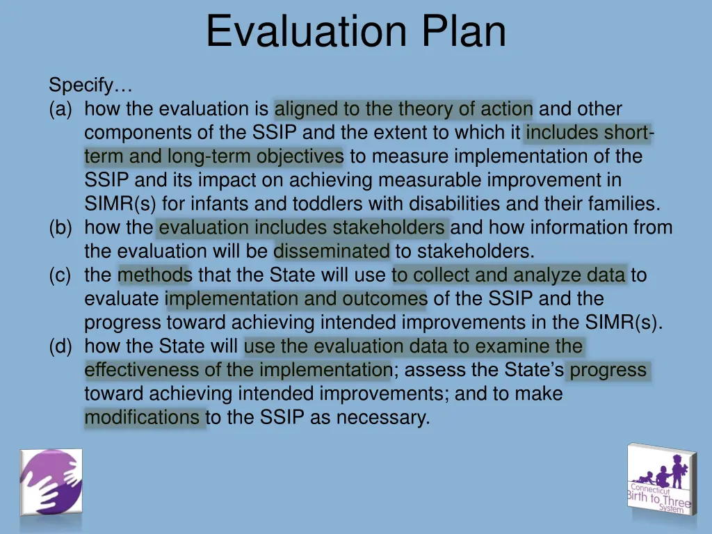 evaluation plan