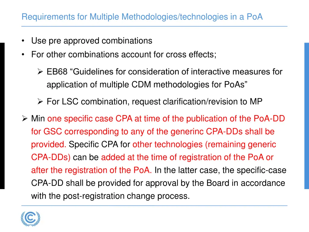 requirements for multiple methodologies