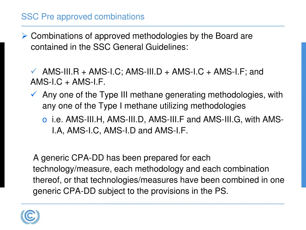ssc pre approved combinations
