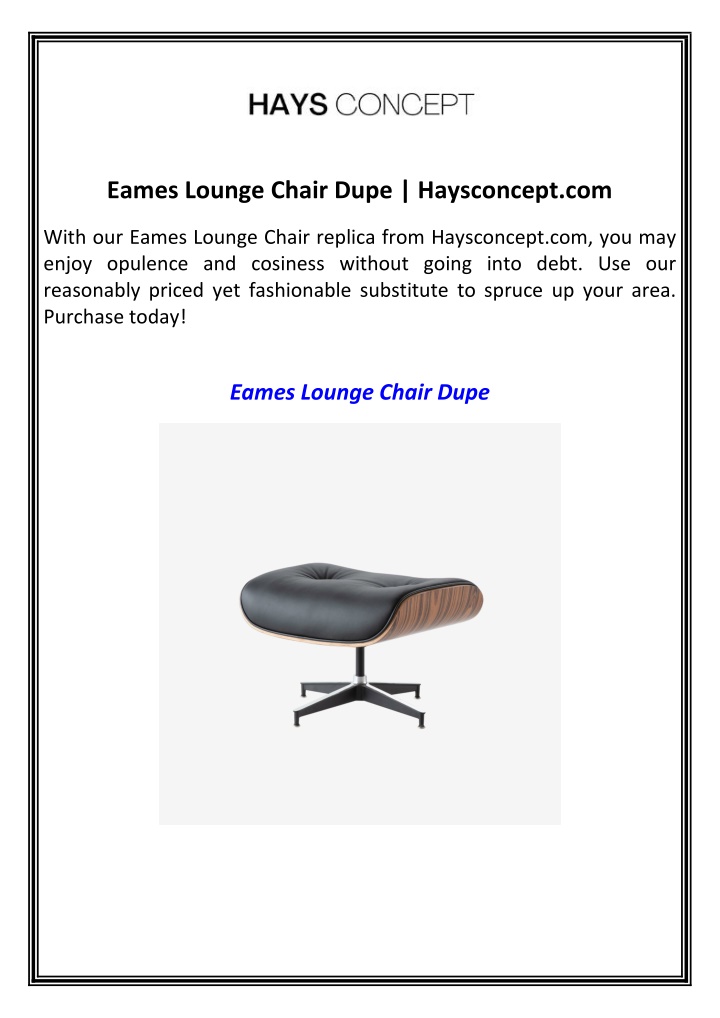 eames lounge chair dupe haysconcept com
