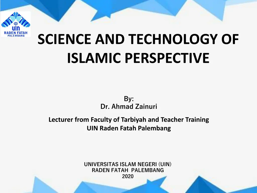 science and technology of islamic perspective