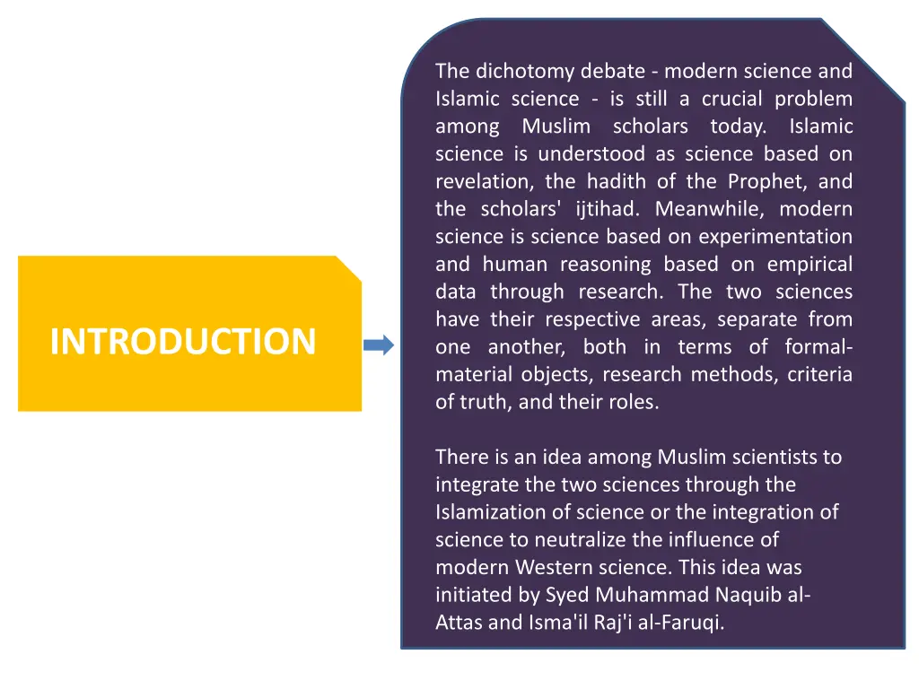 the dichotomy debate modern science and islamic