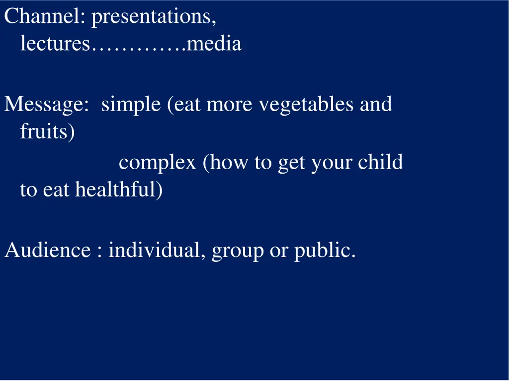 channel presentations lectures media