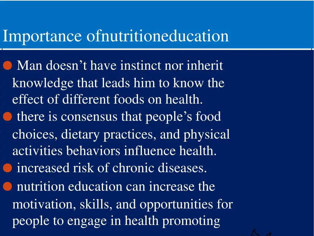 importance ofnutritioneducation